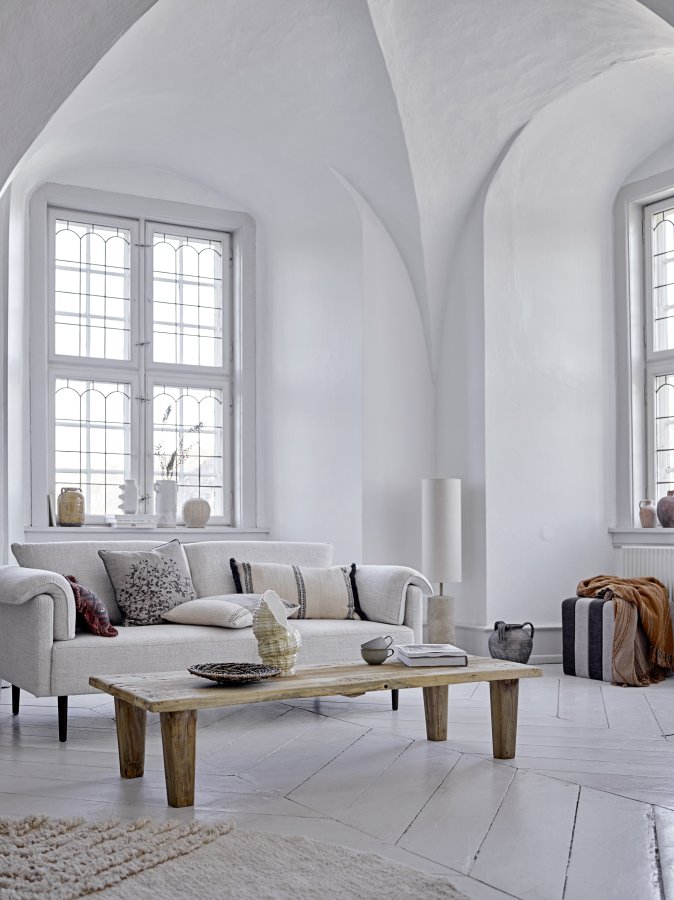 BLOOMINGVILLE Flint puf, kvadratisk - brun polyester (45x45)