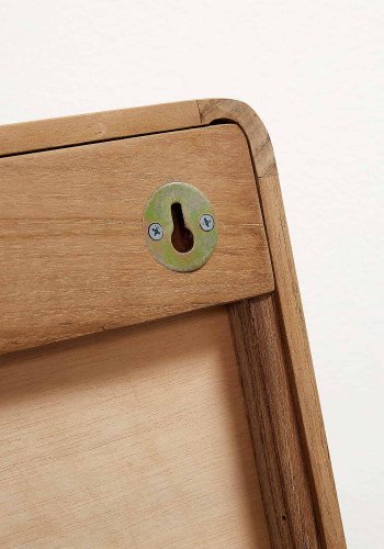 KAVE HOME Sunday vgspejl - spejlglas m. teaktr ramme (80x65)