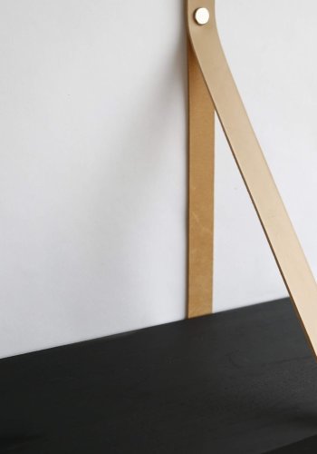 NocNoi Harre Vig vghylde - sort olieret egetr m. natur lderstrop, 50-100