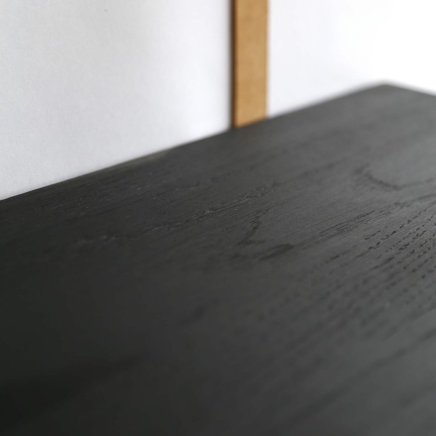 NocNoi Harre Vig vghylde - sort olieret egetr m. natur lderstrop, 50-100