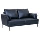 Soul 2 pers. sofa - sort semianilin lder og sort metal