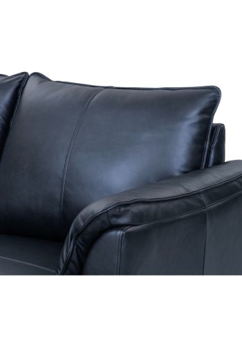 Soul 2 pers. sofa - sort semianilin lder og sort metal