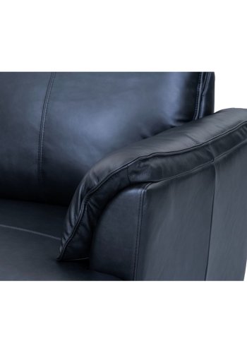 Soul 2 pers. sofa - sort semianilin lder og sort metal