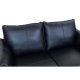 Soul 2 pers. sofa - sort semianilin lder og sort metal
