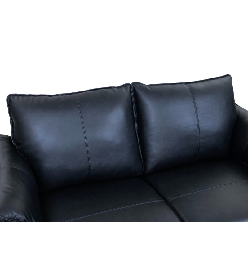 Soul 2 pers. sofa - sort semianilin lder og sort metal