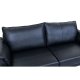 Soul 3 pers. sofa - sort semianilin lder og sort metal