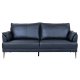Soul 3 pers. sofa - sort semianilin lder og sort metal