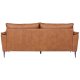 Soul 3 pers. sofa - lysebrun semianilin lder og sort metal