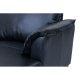 Soul sofa, m. venstre chaiselong - sort semianilin lder og sort metal