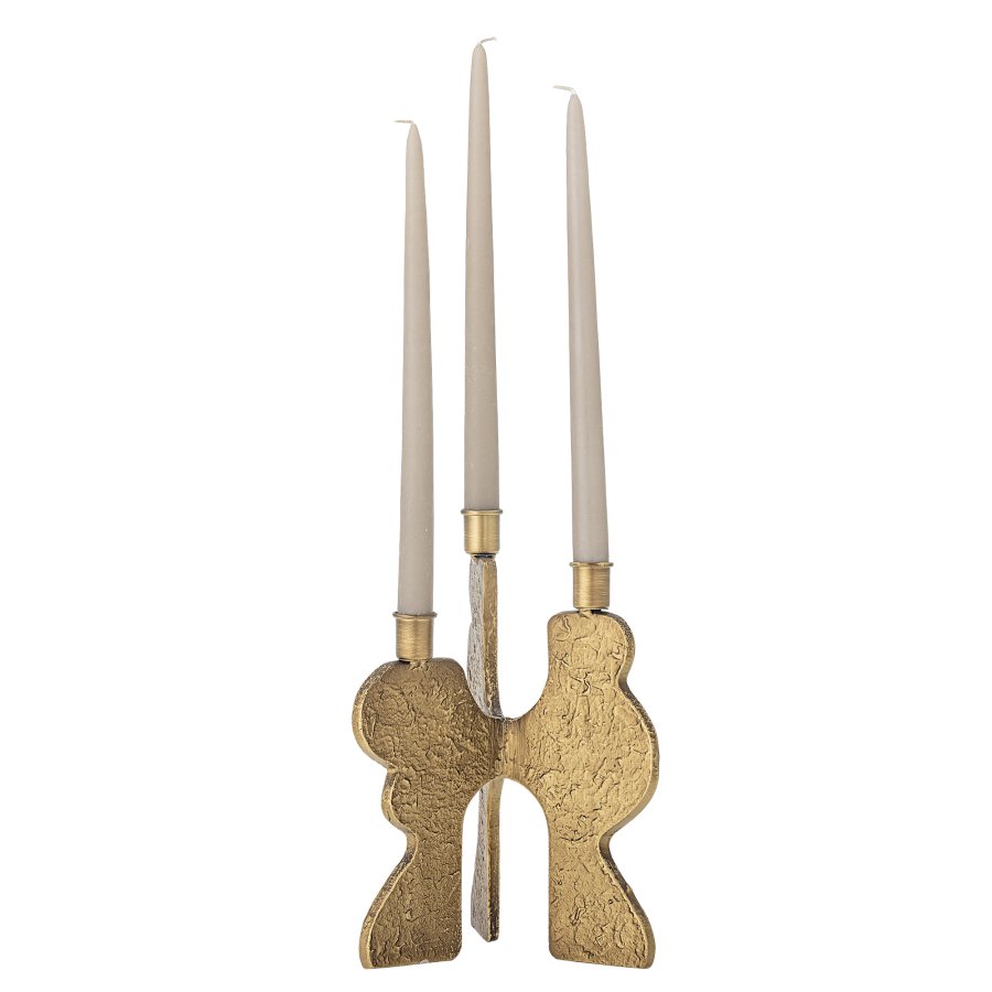 BLOOMINGVILLE Lux Lysestage, Guld, Metal