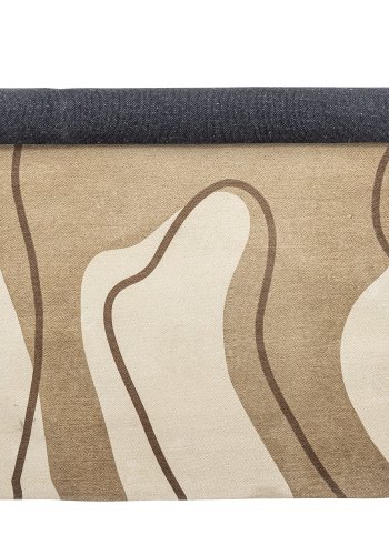 BLOOMINGVILLE Volano gulvtppe, rektangulr - beige og brun bomuld (150x90)