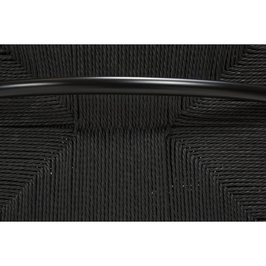 DAN-FORM Stiletto spisebordsstol, m. armln - sort papir snor og sort stl