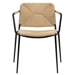 DAN-FORM Stiletto spisebordsstol, m. armln - natur papir snor og sort stl