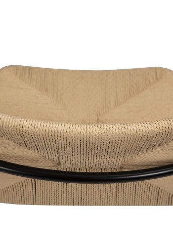 DAN-FORM Stiletto spisebordsstol, m. armln - natur papir snor og sort stl