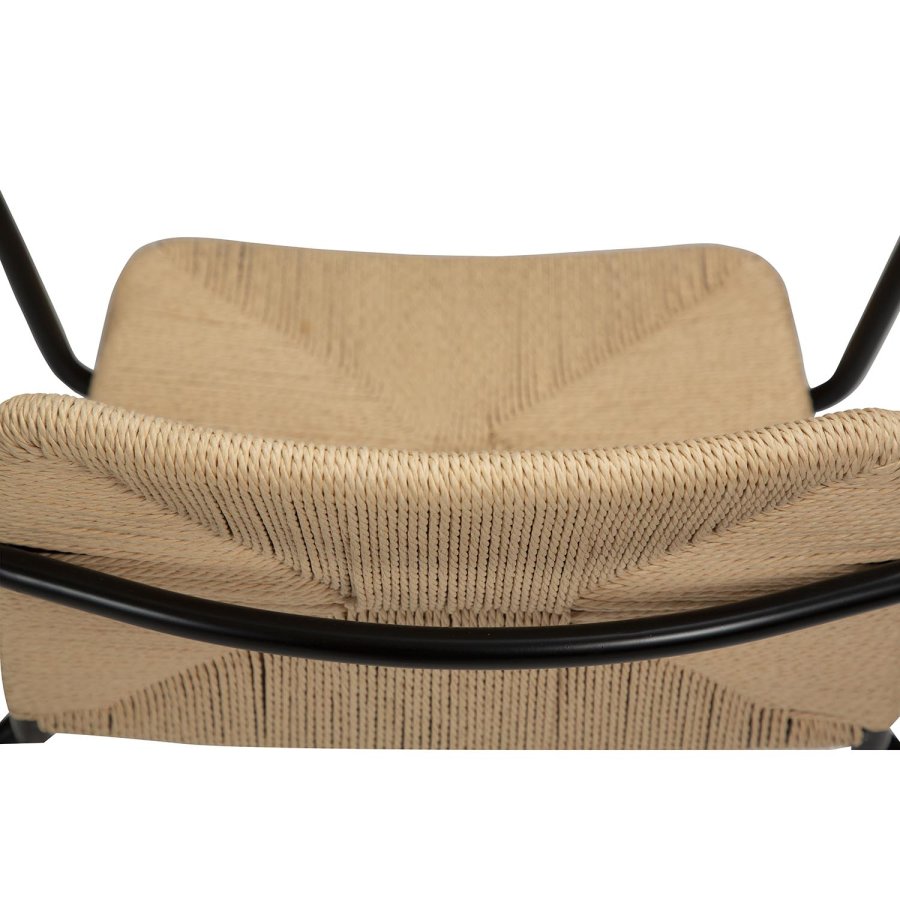 DAN-FORM Stiletto spisebordsstol, m. armln - natur papir snor og sort stl