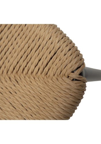 DAN-FORM Stiletto spisebordsstol, m. armln - natur papir snor og sort stl