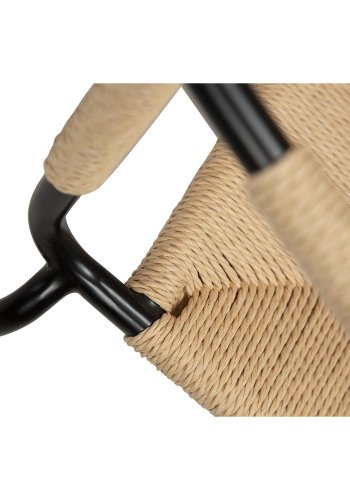 DAN-FORM Stiletto spisebordsstol, m. armln - natur papir snor og sort stl