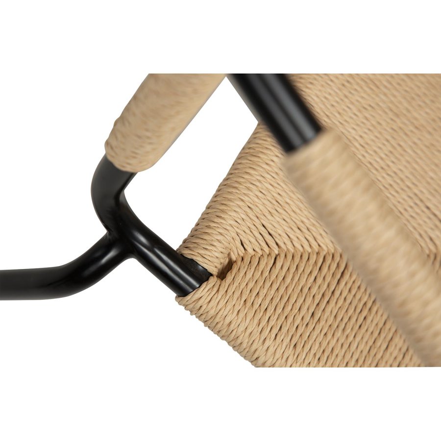 DAN-FORM Stiletto spisebordsstol, m. armln - natur papir snor og sort stl