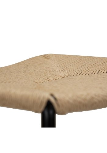 DAN-FORM Stiletto barstol, m. fodsttte - natur papir snor og sort stl