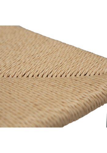 DAN-FORM Stiletto barstol, m. fodsttte - natur papir snor og sort stl