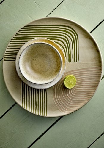 BLOOMINGVILLE Amica serveringsfad, rund - rosa stentj (39)