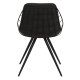 DAN-FORM Sway spisebordsstol - sort stof og sort stl