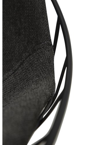 DAN-FORM Sway spisebordsstol - sort stof og sort stl