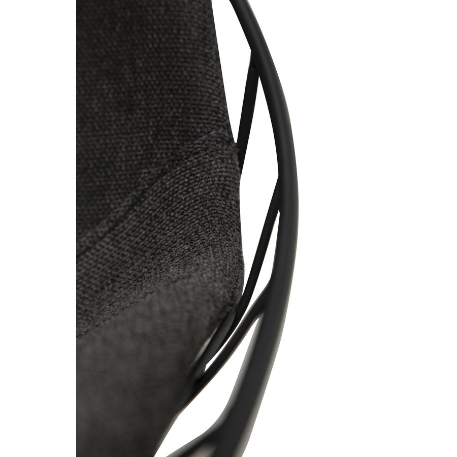 DAN-FORM Sway spisebordsstol - sort stof og sort stl