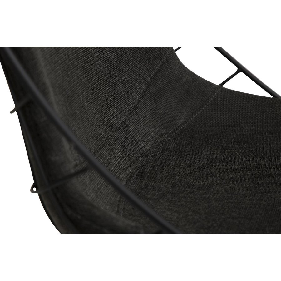 DAN-FORM Sway spisebordsstol - sort stof og sort stl