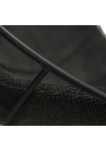 DAN-FORM Sway spisebordsstol - sort stof og sort stl