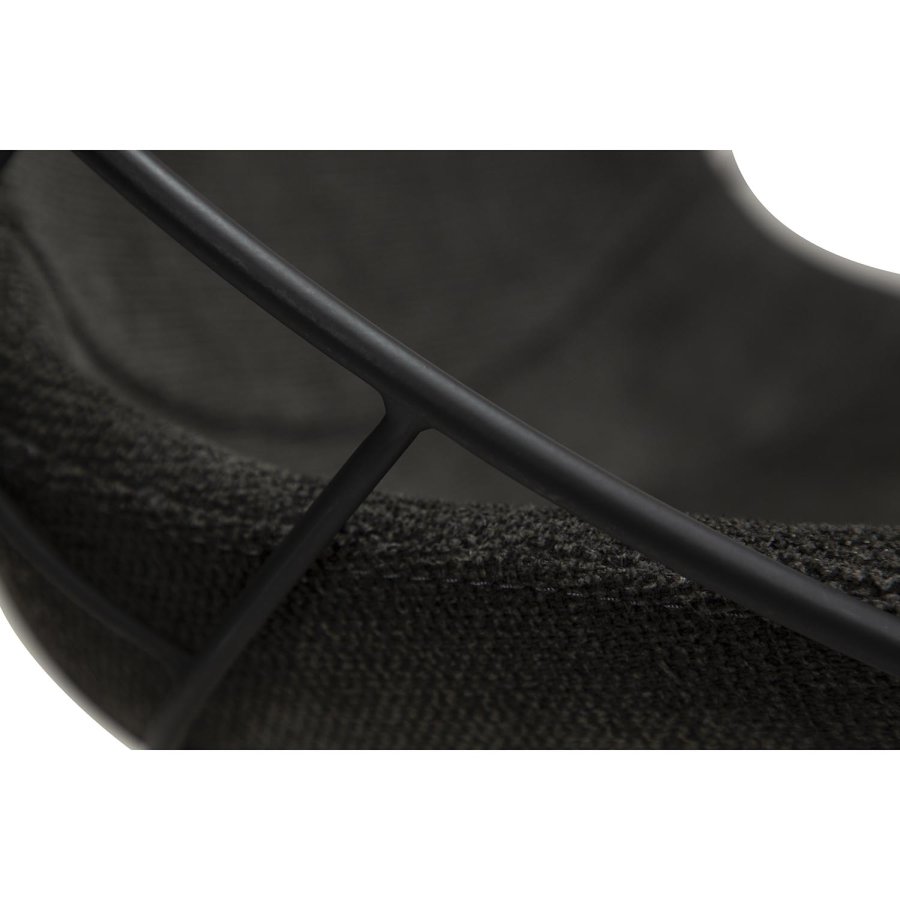 DAN-FORM Sway spisebordsstol - sort stof og sort stl