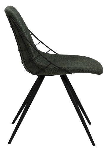 DAN-FORM Sway spisebordsstol - grn stof og sort stl