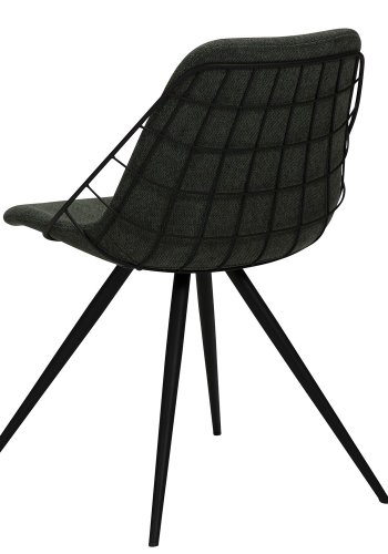 DAN-FORM Sway spisebordsstol - grn stof og sort stl