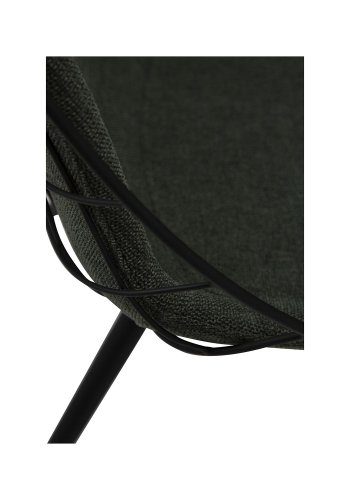 DAN-FORM Sway spisebordsstol - grn stof og sort stl