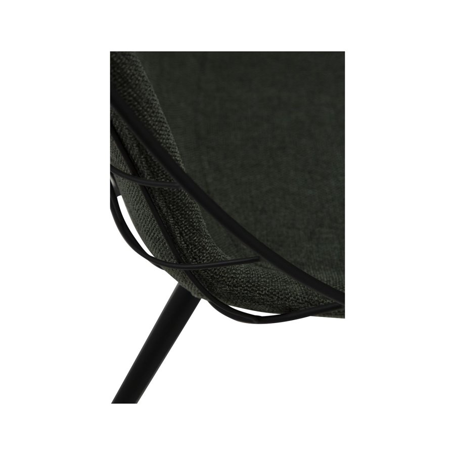 DAN-FORM Sway spisebordsstol - grn stof og sort stl