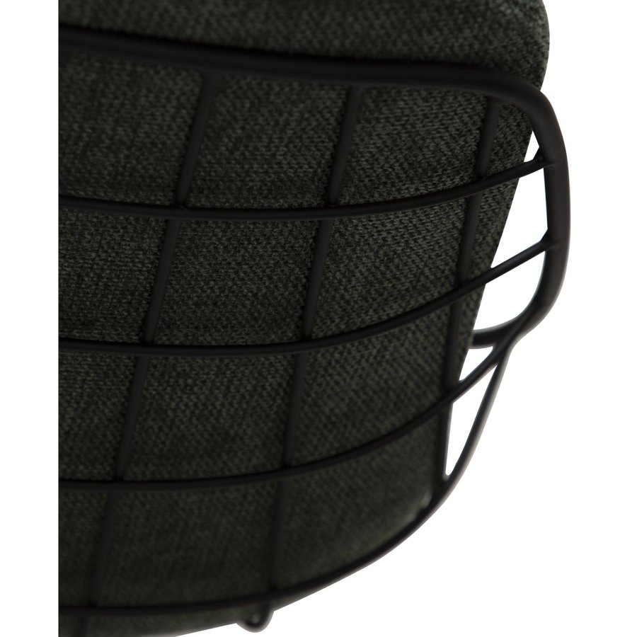 DAN-FORM Sway spisebordsstol - grn stof og sort stl