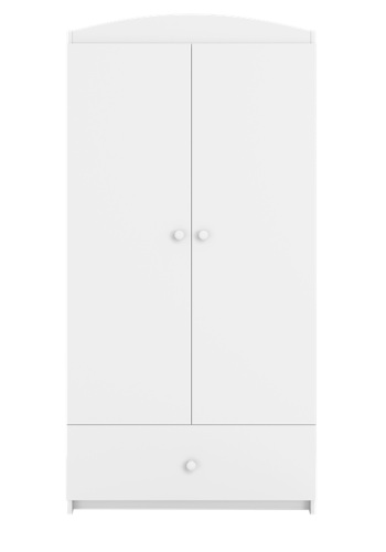 Babydreams garderobeskab til brn, m. 2 lger, 1 skuffe - hvid laminat
