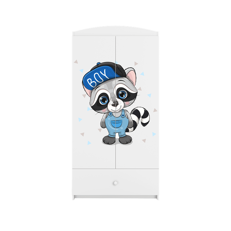 Babydreams garderobeskab til brn med vaskebjrn, m. 2 lger, 1 skuffe - hvid laminat