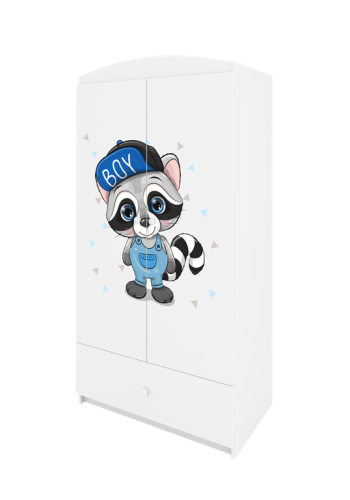 Babydreams garderobeskab til brn med vaskebjrn, m. 2 lger, 1 skuffe - hvid laminat