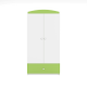 Babydreams garderobeskab, m. 2 lger, 1 skuffe - hvid og grn laminat