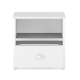 Babydreams sengebord til brn, m. 1 rum og 1 skuffe - hvid laminat (39,5x30,5)