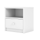Babydreams sengebord til brn, m. 1 rum og 1 skuffe - hvid laminat (39,5x30,5)