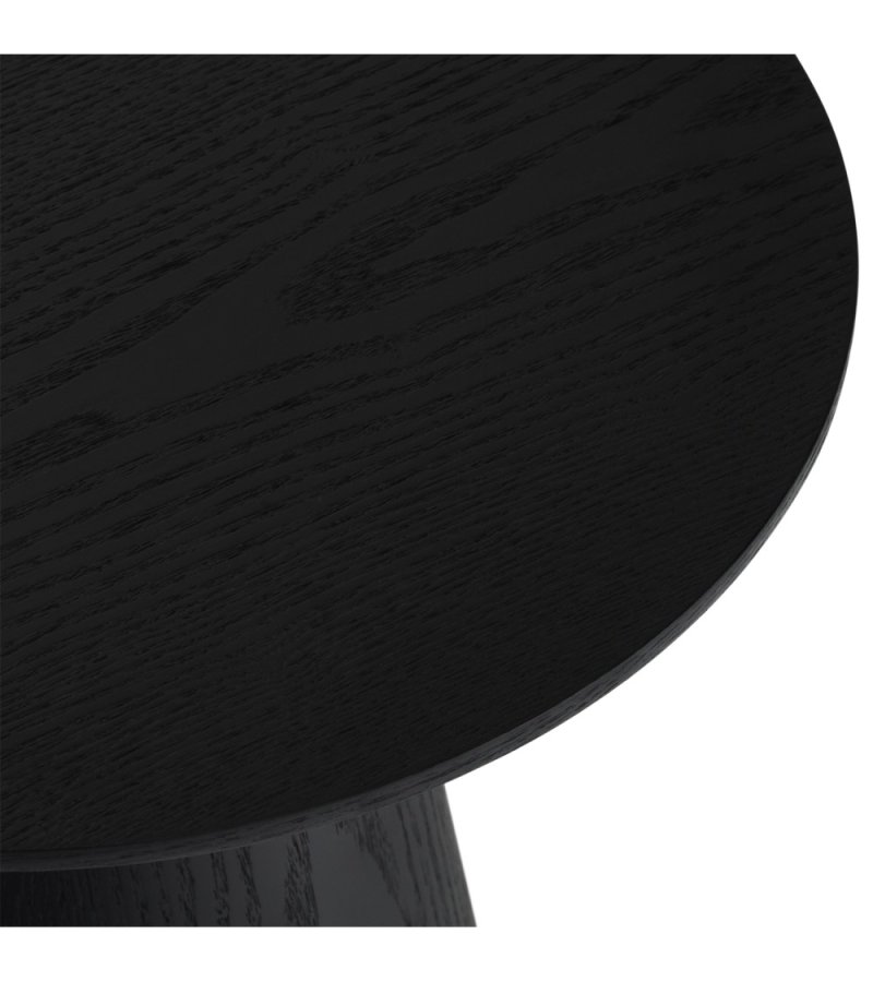 Tango sofabord, rund - sort egefinér (45)
