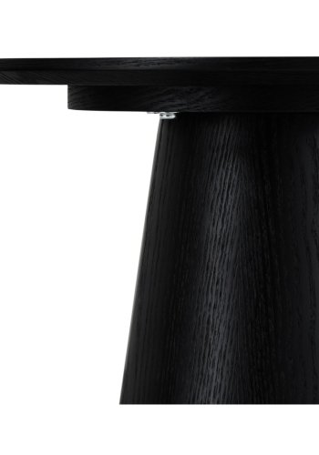 Tango sofabord, rund - sort egefinér (45)