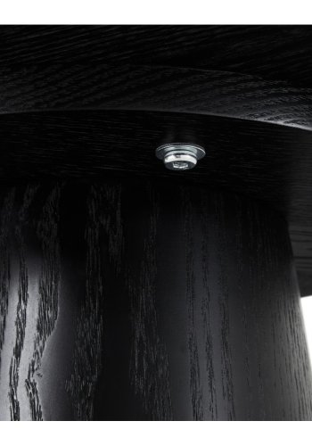 Tango sofabord, rund - sort egefinér (45)