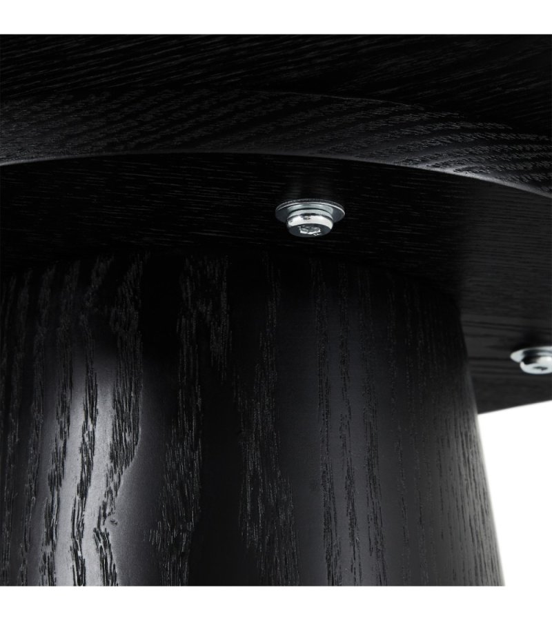 Tango sofabord, rund - sort egefinér (45)