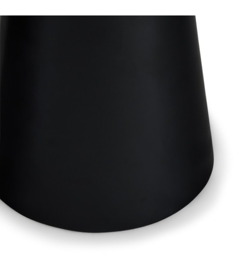 Tango sofabord, rund - antracitgr marmorlook melamin og sort finér (45)