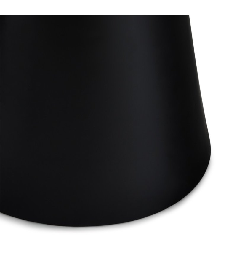 Tango sofabord, rund - antracitgr marmorlook melamin og sort finér (60)