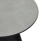 Tango sofabord, rund - lysegr marmorlook melamin og sort finér (60)
