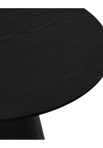 Tango sofabord, rund - sort egefinér (80)